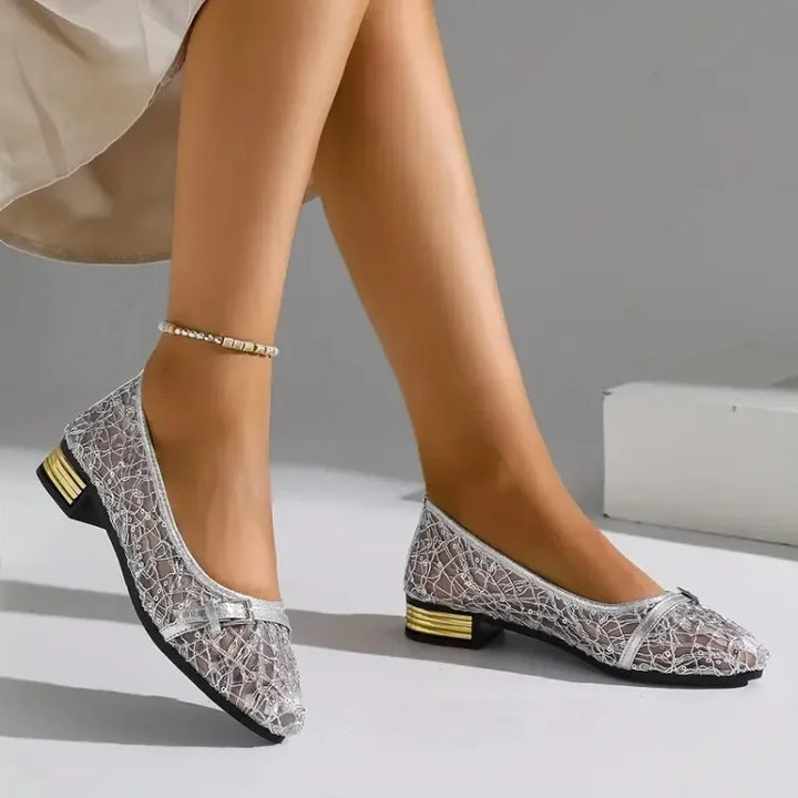 Women's Casual Lace and Mesh Slip-On Loafers