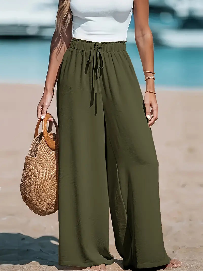 Avery™ - Breathable High-Waisted Wide-Leg Trousers