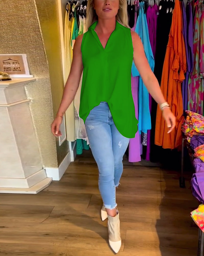 Alana™ - Timeless Ruffled Sleeveless Top