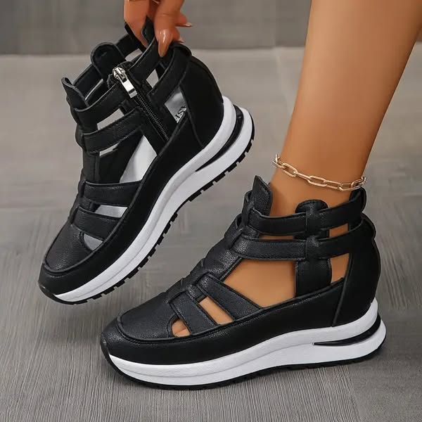 Lightweight Wedge Sandals with Side Zip for Ultimate Comfort