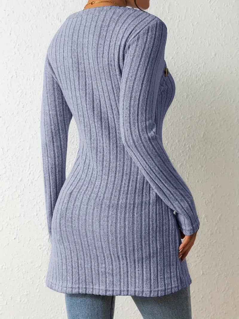 Julia™ - Trendy Ribbed Asymmetrical Top