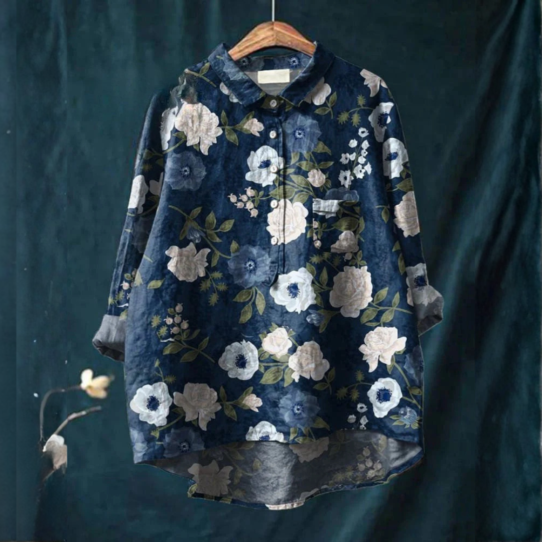 Tiziana – Patterned Linen Shirt
