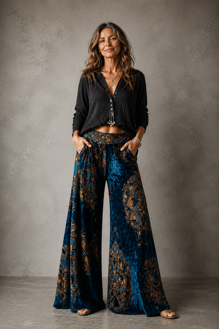 Maude - Coastal Boho™ Relaxed Wide-Leg Pants