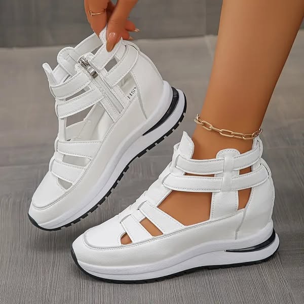 Lightweight Wedge Sandals with Side Zip for Ultimate Comfort