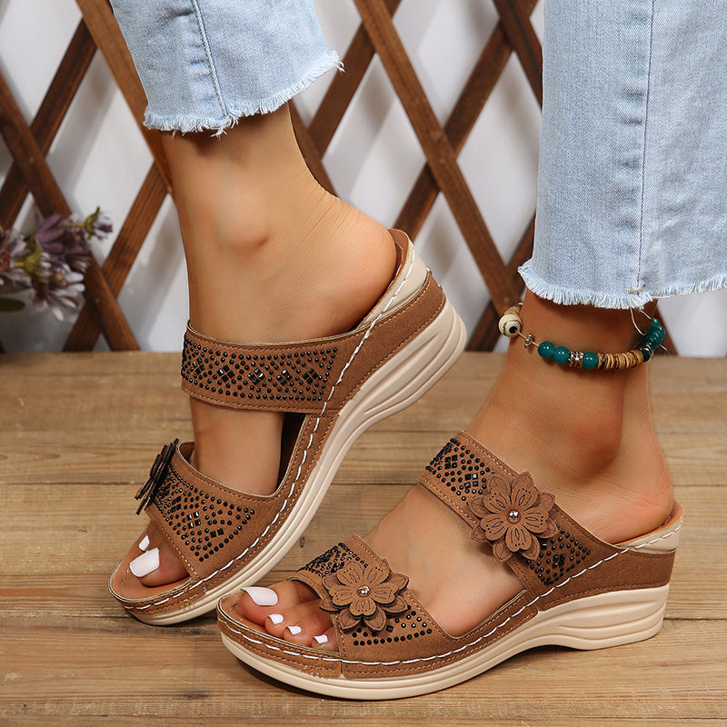 Delor Floral Heeled Sandals