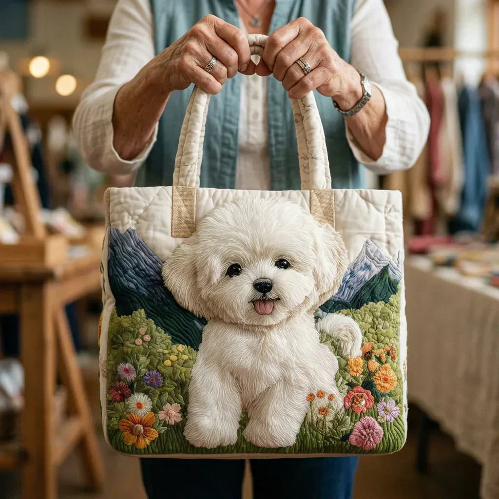 Quilted Artisan Bag - Enchanted Dog