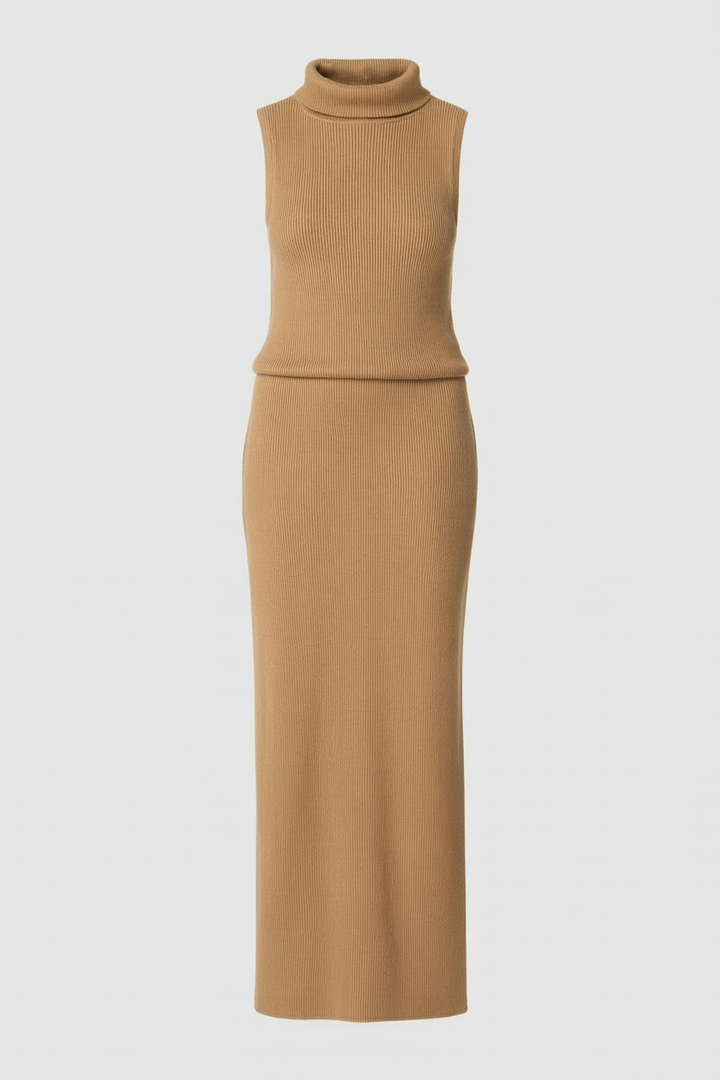 Isabella | Elegant Brown Knit Skirt Set with Sophisticated Style - Lumina