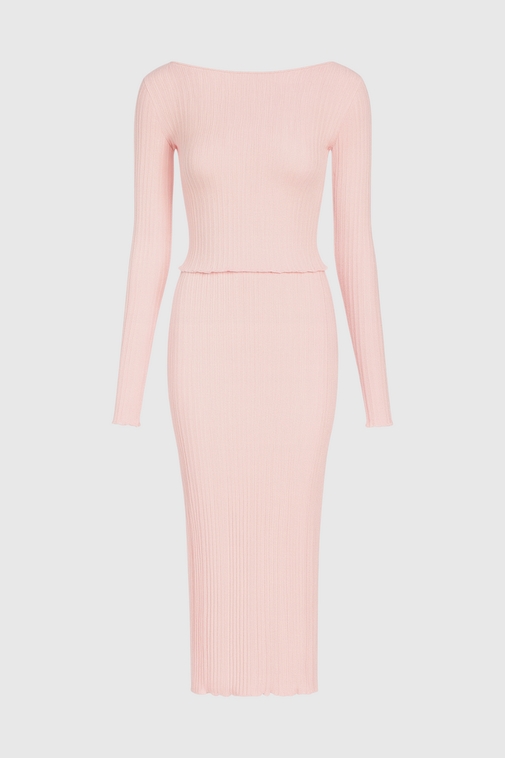 Isabella | Elegant Pink Maxi Skirt Set with Sophisticated Fit - Lumina