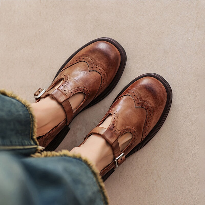 Velda™ - Elegant Leather Mary Janes
