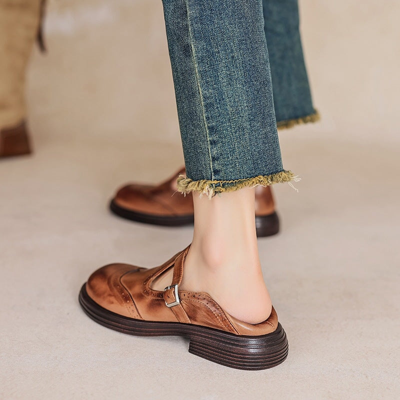 Velda™ - Elegant Leather Mary Janes