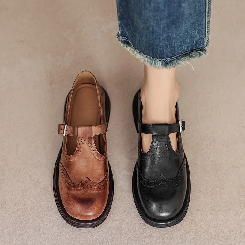 Velda™ - Elegant Leather Mary Janes