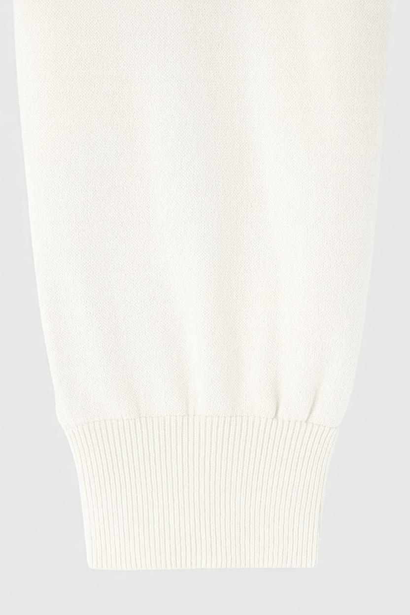 Serena | Casual Chic White Lounge Set with Modern Zipper Details - Lumina