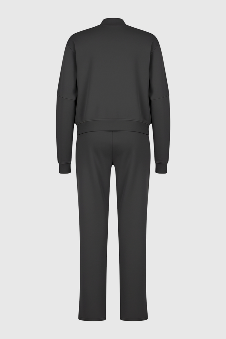 Serena | Casual Gray Hoodie Sweatpants Set with Modern Touch - Lumina