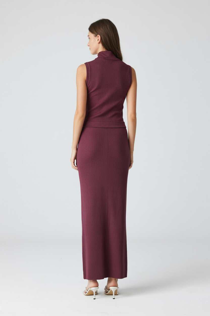 Serena | Elegant Knit Skirt and Top Set with Flattering Silhouette - Lumina