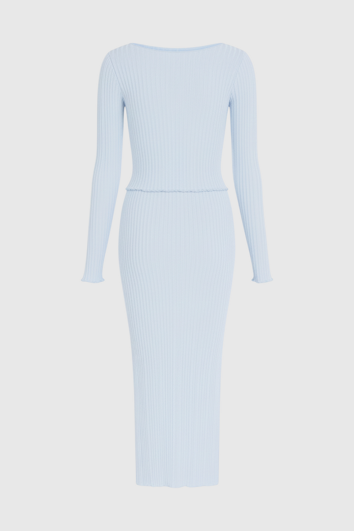 Serena | Elegant Light Blue Maxi Skirt Set with Sophisticated Fit - Lumina