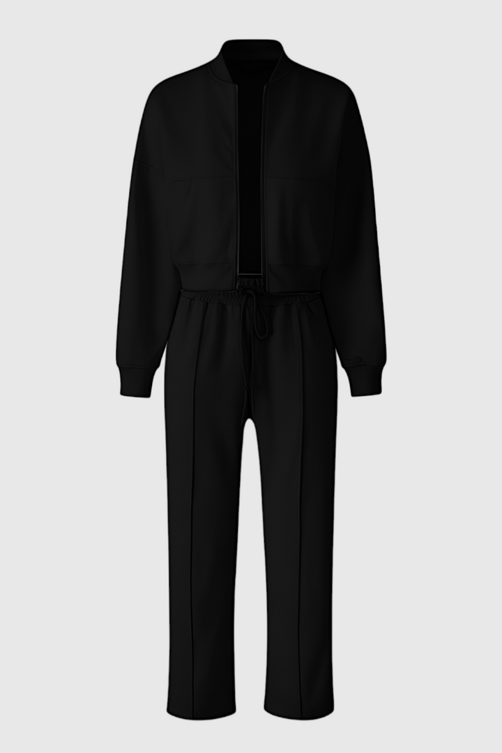 Serena | Modern High Waist Loose Fit Two Piece Pants Set Casual - Lumina