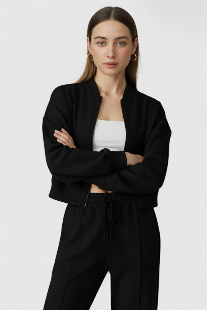 Serena | Modern High Waist Loose Fit Two Piece Pants Set Casual - Lumina