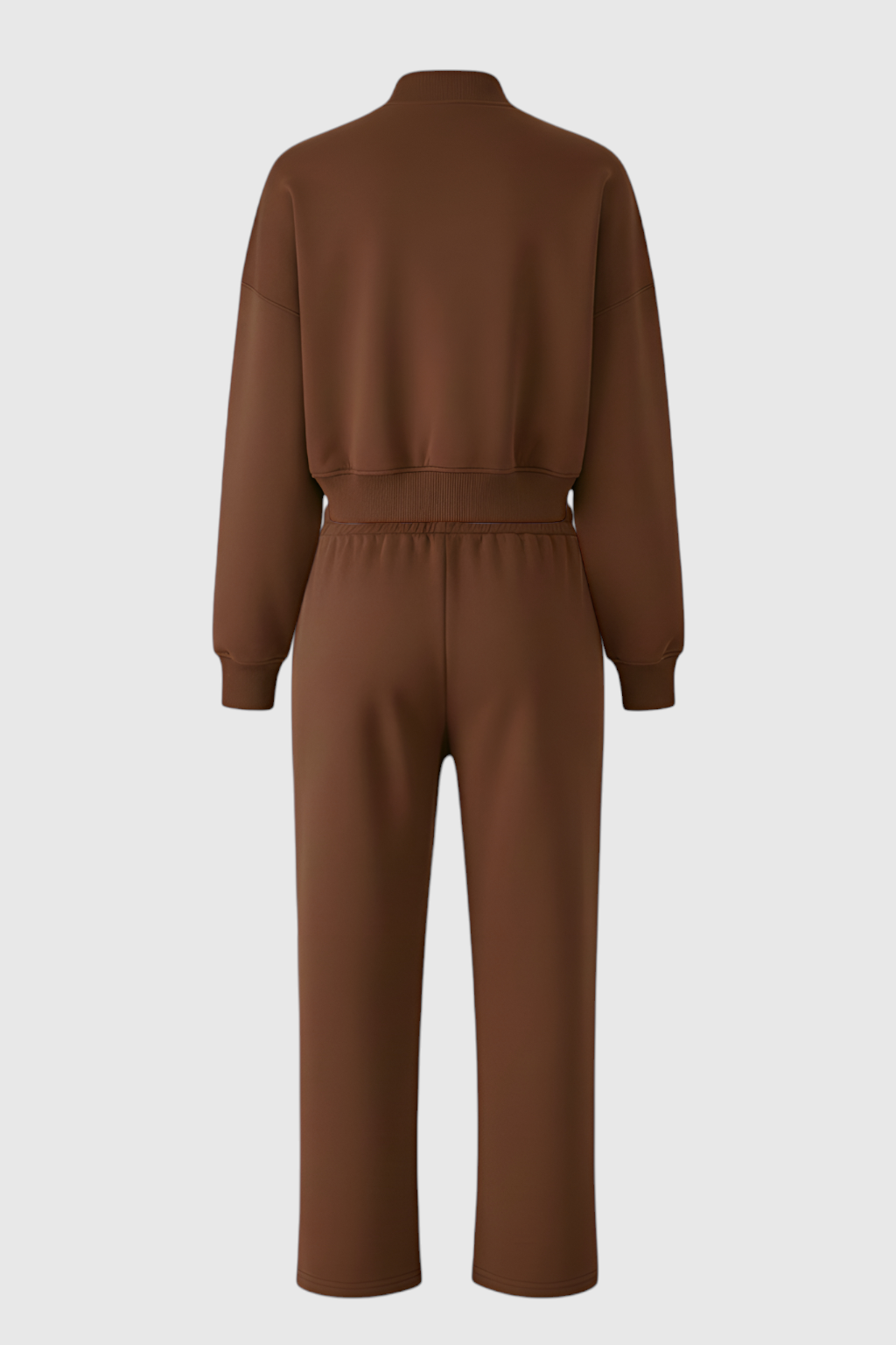 Sophia | Cozy High Waist Sweatpants and Sweatshirt Set with Zipper Detail - Lumina