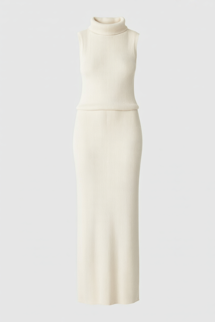 Sophia | Elegant Apricot Knit Skirt Set with Flattering Fit - Lumina
