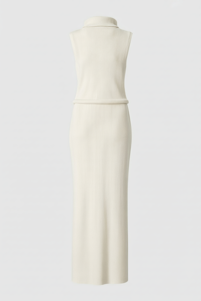 Sophia | Elegant Apricot Knit Skirt Set with Flattering Fit - Lumina