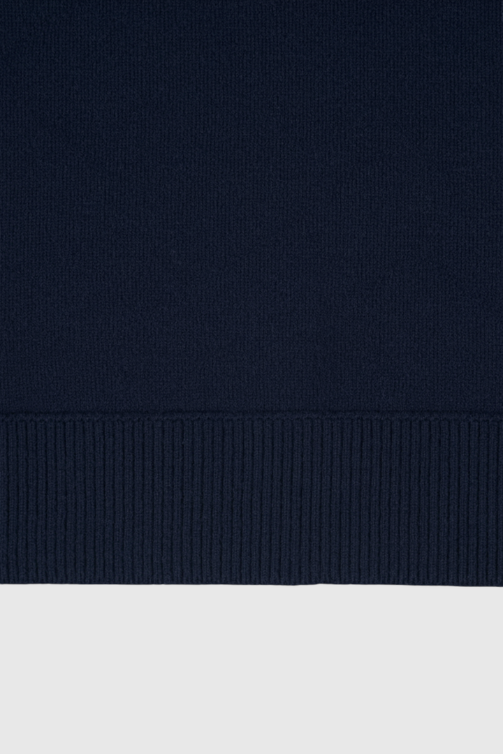 Victoria | Relaxed Fit Dark Blue Sweatpants and Sweatshirt Set with Zipper Accents - Lumina